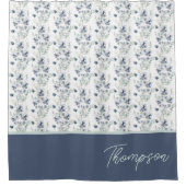 Aangepaste Waterverf Floral Shower Curtain Douchegordijn (Voorkant)