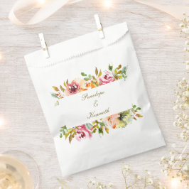 Aangepaste Waterverf Floral Wedding Bedankzakje
