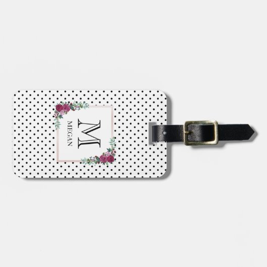 Aangepaste waterverf florale bagagelabel (Voorkant horizontaal)