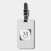 Aangepaste waterverf florale bagagelabel (Voorkant verticaal)