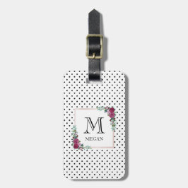 Aangepaste waterverf florale bagagelabel