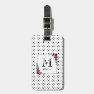 Aangepaste waterverf florale bagagelabel