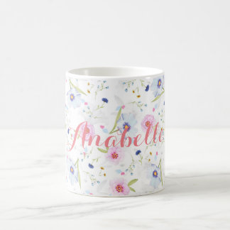 Aangepaste|| Waterverf florale mok