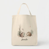 Aangepaste Waterverf Forest Animal Canvas Canvas t Tote Bag (Voorkant)