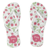 Aangepaste Waterverf frambozen Teenslippers (Voetbed)