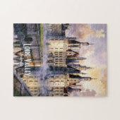 Aangepaste waterverf Frankrijk Loire Vallei Retro Legpuzzel (Horizontaal)