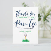 Aangepaste Waterverf Golf - Hartelijk dank Bedankkaart (Staand voorkant)