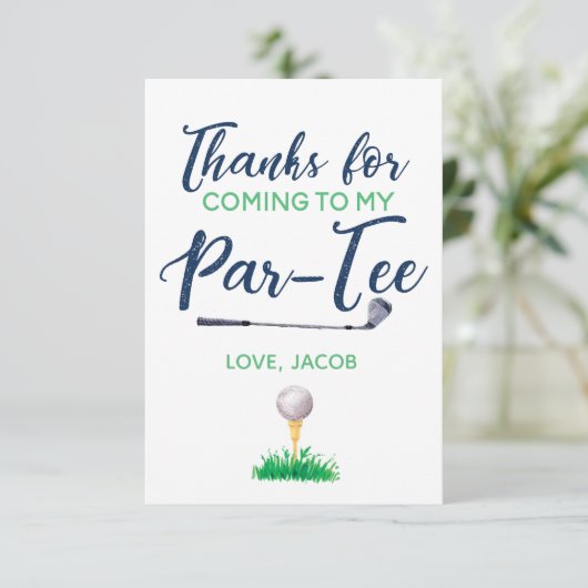 Aangepaste Waterverf Golf - Hartelijk dank Bedankkaart (Staand voorkant)