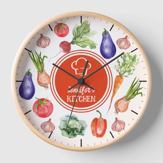 Aangepaste Waterverf groenten keuken (Voorkant)