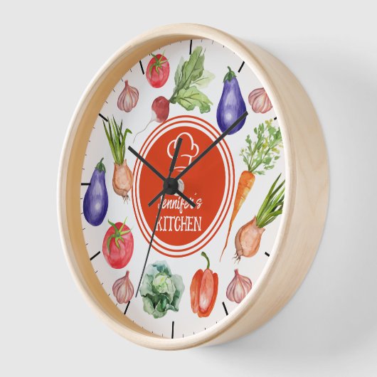 Aangepaste Waterverf groenten keuken (Hoek)