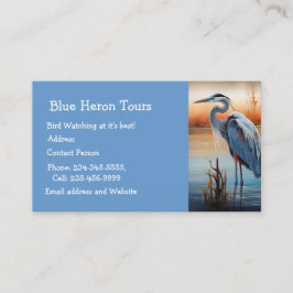 Aangepaste Waterverf - Groot blauw vogelbestand Visitekaartje