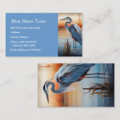 Aangepaste Waterverf - Groot blauw vogelbestand Visitekaartje (Voorkant / Achterkant)