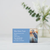 Aangepaste Waterverf - Groot blauw vogelbestand Visitekaartje (Staand voorkant)