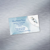 Aangepaste Waterverf - Grote blauwe hond Magnetisch Visitekaartje (Voorbeeld)