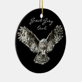 Aangepaste Waterverf Grote Grijze vogelgriep, Dier Keramisch Ornament (Rechts)