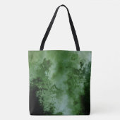 Aangepaste waterverf grunge zwarte hoeken textuur tote bag (Voorkant)