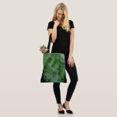 Aangepaste waterverf grunge zwarte hoeken textuur tote bag (Op model)
