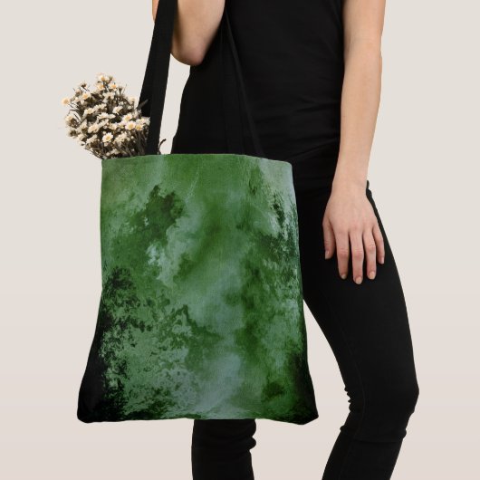 Aangepaste waterverf grunge zwarte hoeken textuur tote bag (Dichtbij)