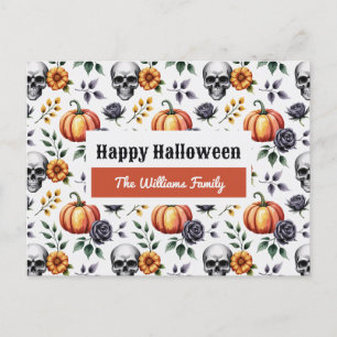 Aangepaste Waterverf Halloween Briefkaart