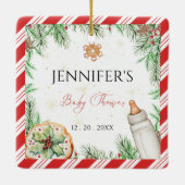 Aangepaste Waterverf Hand getrokken Gezellige Vaka Keramisch Ornament (Achterkant)