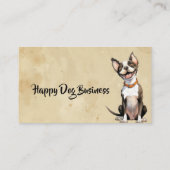 Aangepaste Waterverf Happy Dog Animal Pet Fun Visitekaartje (Achterkant)