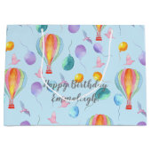 Aangepaste Waterverf hetelucht-ballonpatroon Groot Cadeauzakje (Voorkant)