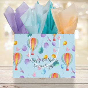 Aangepaste Waterverf hetelucht-ballonpatroon Groot Cadeauzakje