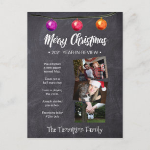 Aangepaste waterverf, kerstnieuwsbrief, foto feestdagenkaart