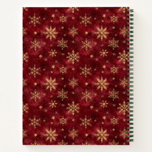 Aangepaste Waterverf Kerstrecept Notitieboek (Achterkant)