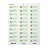 Aangepaste waterverf Kerstschildpad Sinterklaashoe Etiket (Full Sheet)