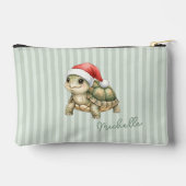 Aangepaste waterverf Kerstschildpad Sinterklaashoe Etui (Achterkant)