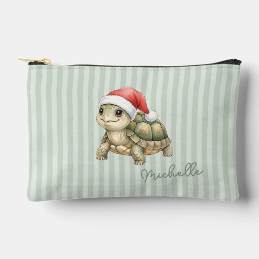 Aangepaste waterverf Kerstschildpad Sinterklaashoe Etui (Voorkant)