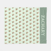 Aangepaste waterverf Kerstschildpad Sinterklaashoe Fleece Deken (Voorkant (Horizontaal))