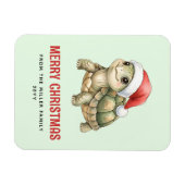 Aangepaste waterverf Kerstschildpad Sinterklaashoe Magneet (Horizontaal)