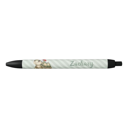 Aangepaste waterverf Kerstschildpad Sinterklaashoe Zwarte Inkt Pen (Voorkant)