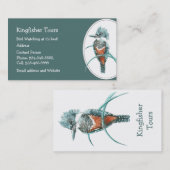 Aangepaste Waterverf Kingfisher Bird Visitekaartje (Voorkant / Achterkant)