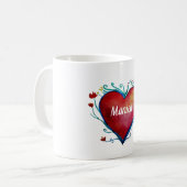 Aangepaste waterverf koffiemok (Voorkant links)