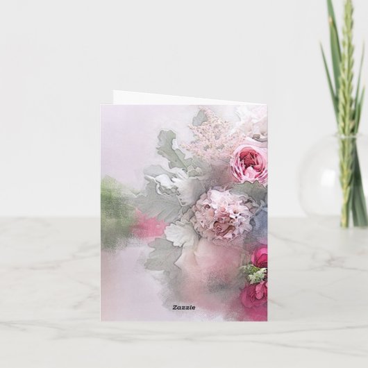 Aangepaste Waterverf Kunst Rozen Bloemen bloemen M (Achterkant)