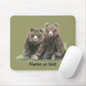 Aangepaste Waterverf Kute Beren Muismat (Met muis)