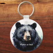 Aangepaste Waterverf Kute Beren Sleutelhanger (Achterkant)