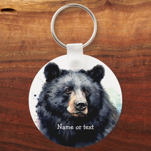 Aangepaste Waterverf Kute Beren Sleutelhanger (Achterkant)