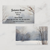 Aangepaste Waterverf Landschap Schilderachtig Bome Visitekaartje (Voorkant / Achterkant)