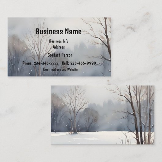 Aangepaste Waterverf Landschap Schilderachtig Bome Visitekaartje (Voorkant / Achterkant)