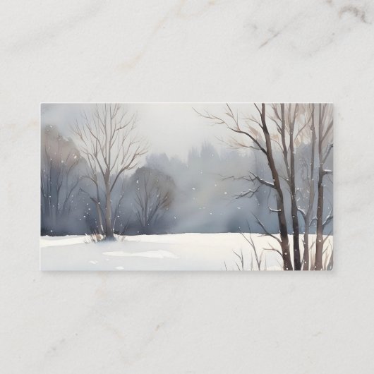 Aangepaste Waterverf Landschap Schilderachtig Bome Visitekaartje (Achterkant)