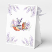 Aangepaste Waterverf Lavendel Verjaardagsbrunch Bedankdoosjes (Achterkant)