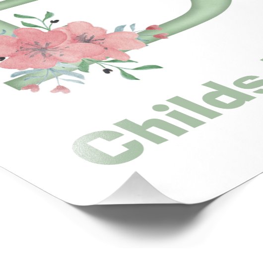 Aangepaste Waterverf Letter B Foto afdrukken (Hoek)