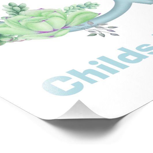 Aangepaste Waterverf Letter G Foto afdrukken (Hoek)