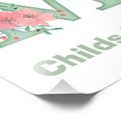 Aangepaste Waterverf Letter M Foto afdrukken (Hoek)