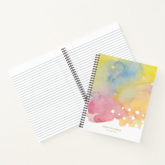 Aangepaste Waterverf lijnen Notitieboek (Binnen)