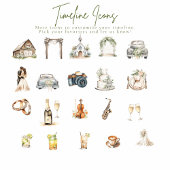 Aangepaste Waterverf locatie bruiloft Drieluik Uitnodiging